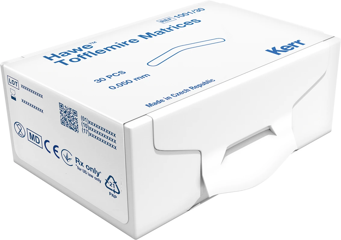 Matrizen nach Tofflemire Packung 30 Stück Stärke 0,05 mm, Nr. 1001/30