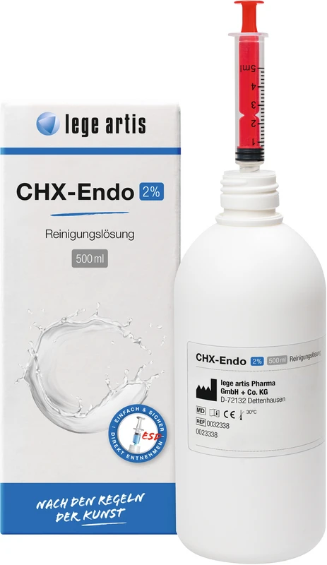 CHX-Endo 2% Flasche 500 ml Reinigungslösung mit ESD-Entnahmesystem