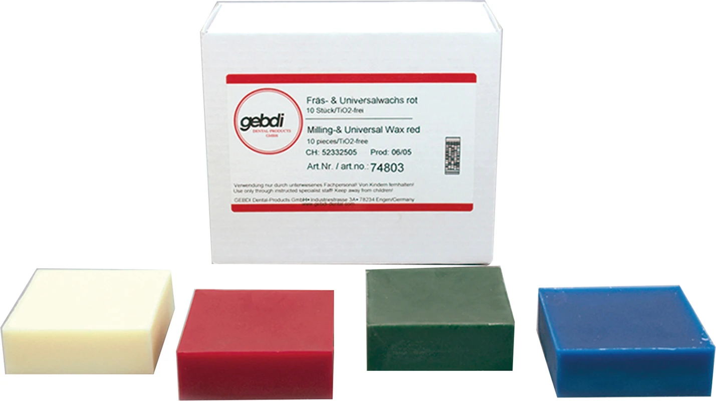 Fräswachs Packung 10 x 53 g Blöcke blau