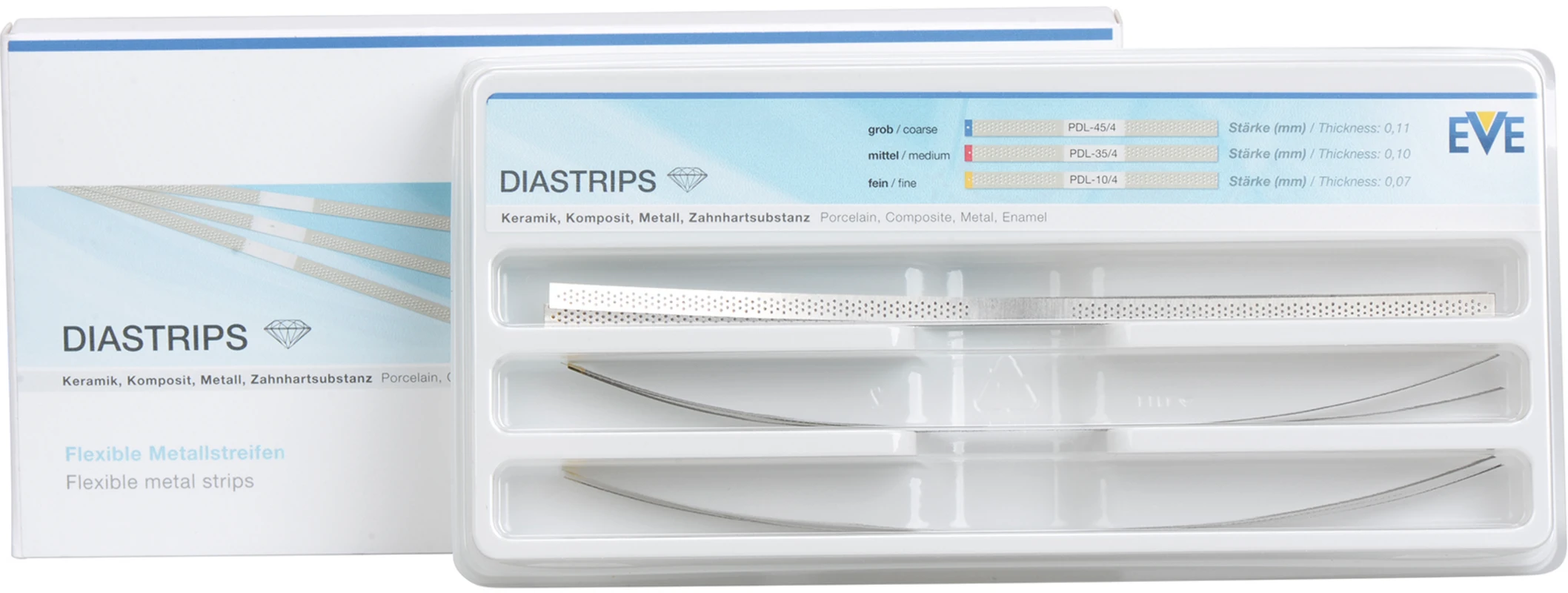EVE DIASTRIPS Packung 9 Stück 4 x 150 mm, super fein 5-15 µm