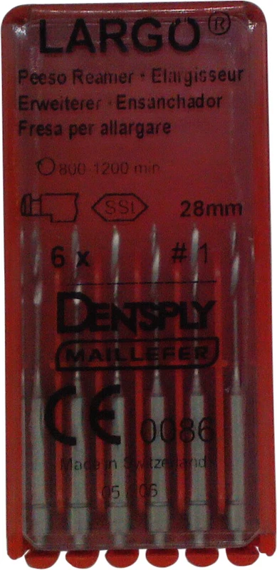 LARGO® Peeso Reamer Packung 6 Stück 28 mm, Gr. 1, RA