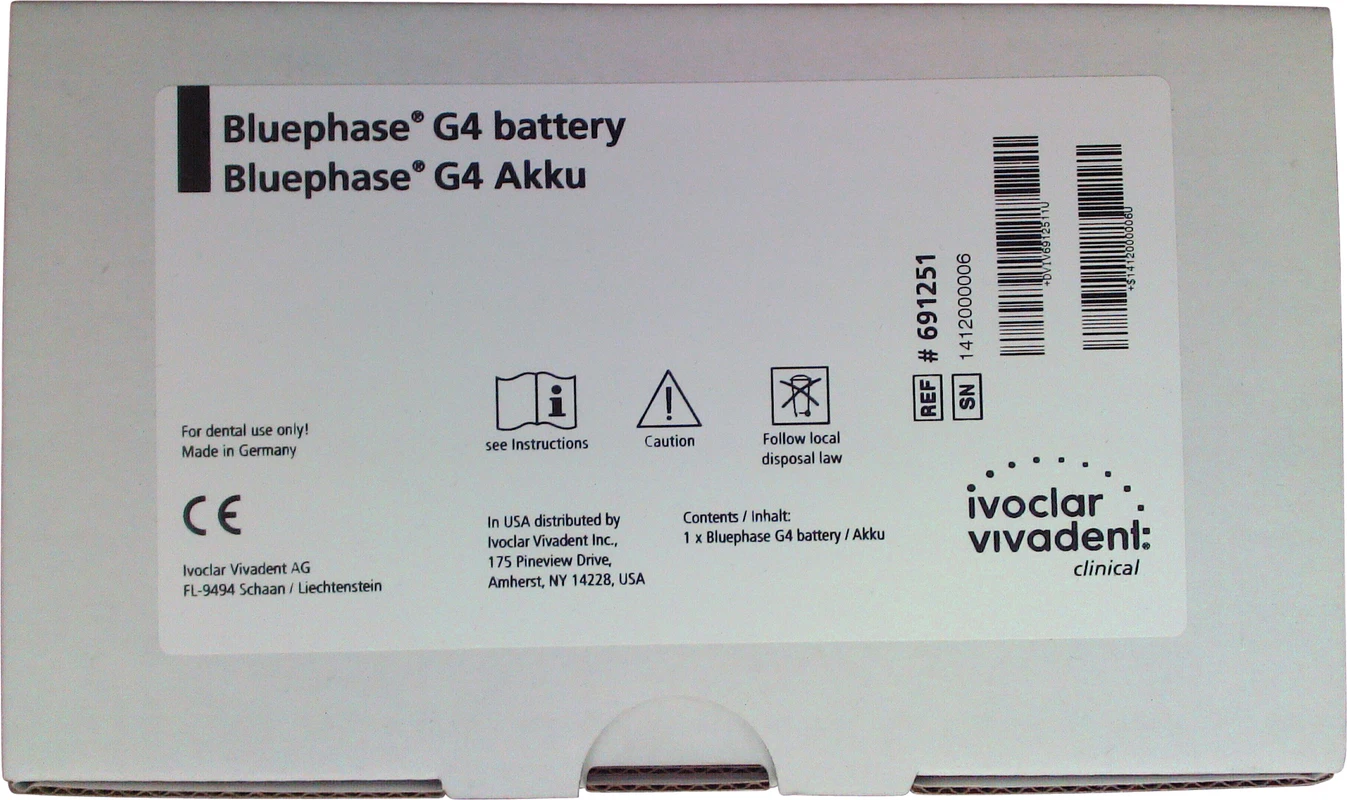 Bluephase® Akku Stück G4 und Power Cure Bluephase®  Akku Ivoclar Vivadent