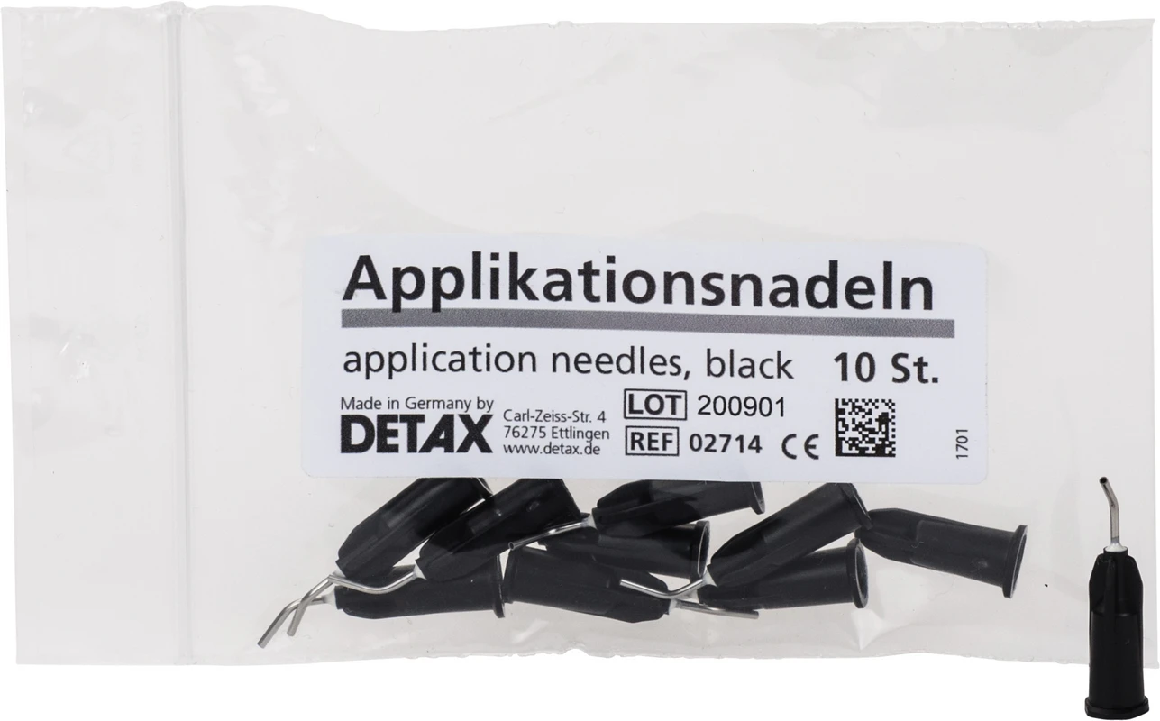 Applikationsnadeln Packung 10 Stück schwarz Applikationsnadeln DETAX