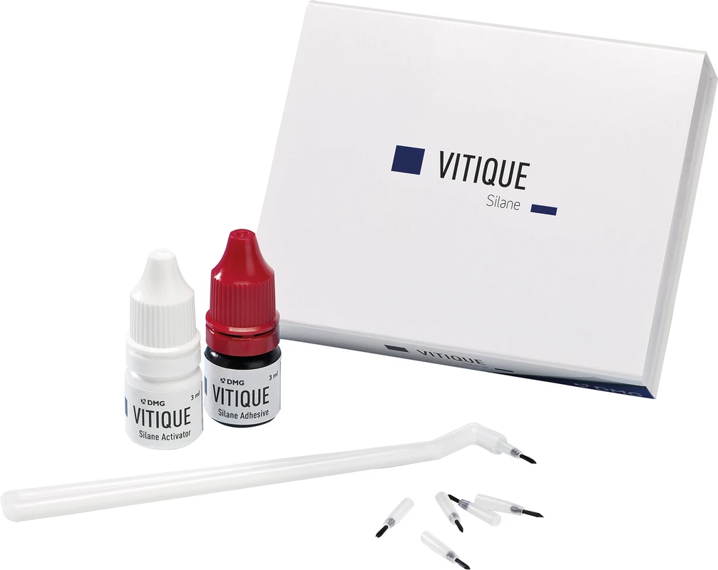 Vitique Silane Packung 3 ml Adhesive, 3 ml Activator, 50 Single-use brushes, 1 Brushholder