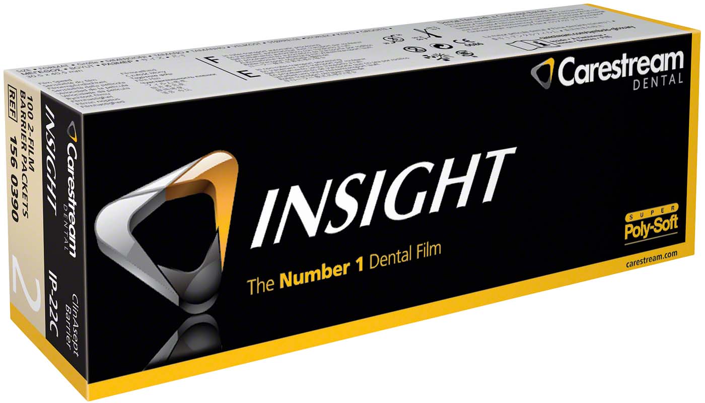 INSIGHT Periapical Film Papierpackung 100 Doppelfilme 3,1 x 4,1 cm, IP-22C INSIGHT Periapical Film Carestream HEALTH