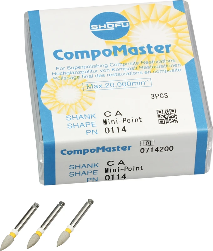 CompoMaster Packung 3 Stück hellgelb, RA gelb/weiß, Figur Minispitze, ISO 030