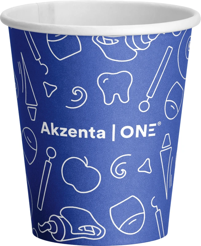 Akzenta ONE Pappbecher Karton 20 x 50 Stück magic blue, 200 ml