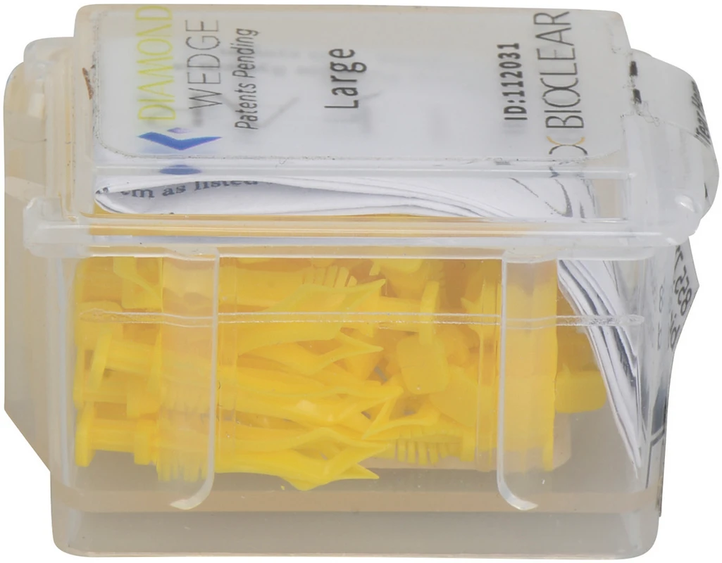 Bioclear Diamond Wedges Packung 50 Stück large, gelb