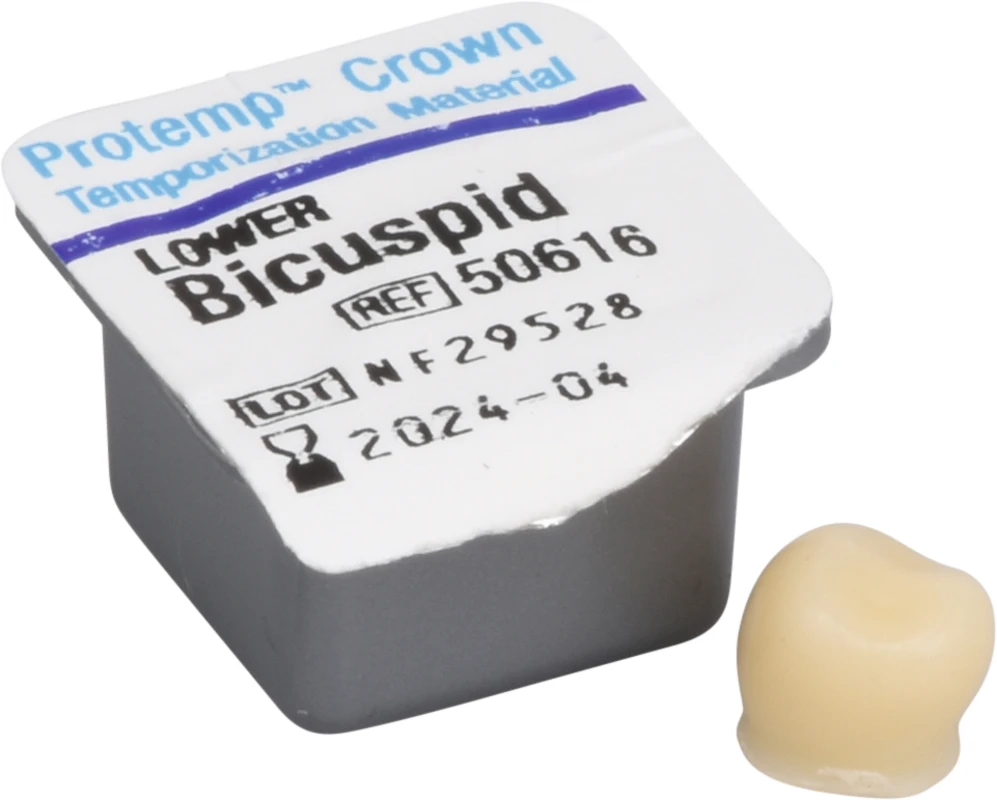Protemp™ Crown Packung 5 Stück unterer Prämolar, 1 Stückmesslehre