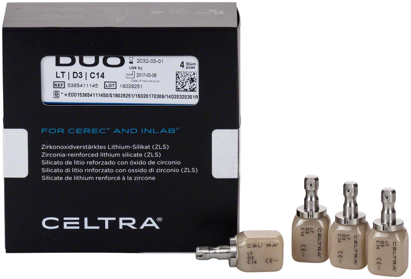 Celtra® Duo Packung 4 Stück Gr. C14, D3 LT Celtra® Duo Dentsply Sirona