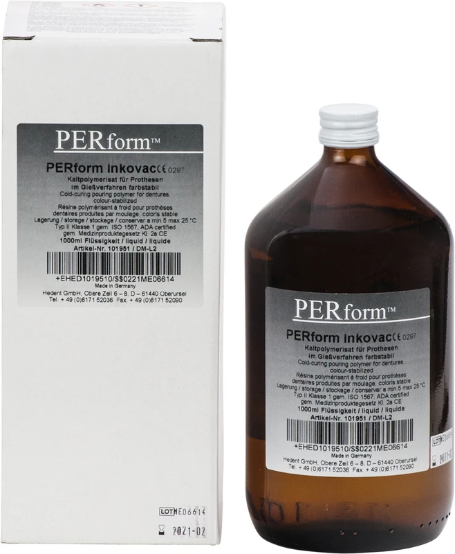 PERform™ Inkovac Gießkunststoffe Flasche 1 Liter Flüssigkeit
