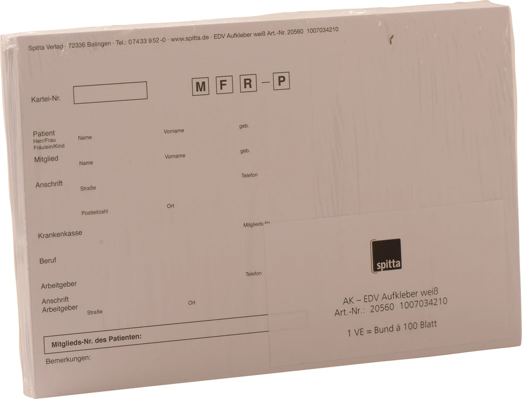 Adressaufkleber DIN A5 Packung 100 Stück weiß Adressaufkleber DIN A5 Spitta Verlag