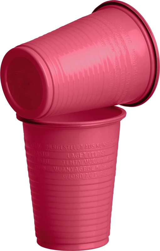 Smart One PP Mundspülbecher Karton 10 x 100 Stück weinrot