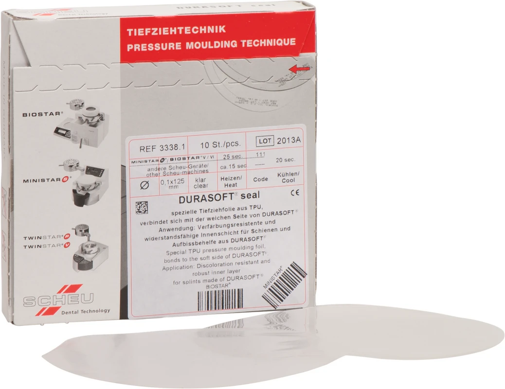 DURASOFT® seal Packung 10 Stück klar, Ø 125 mm, Stärke 0,1 mm