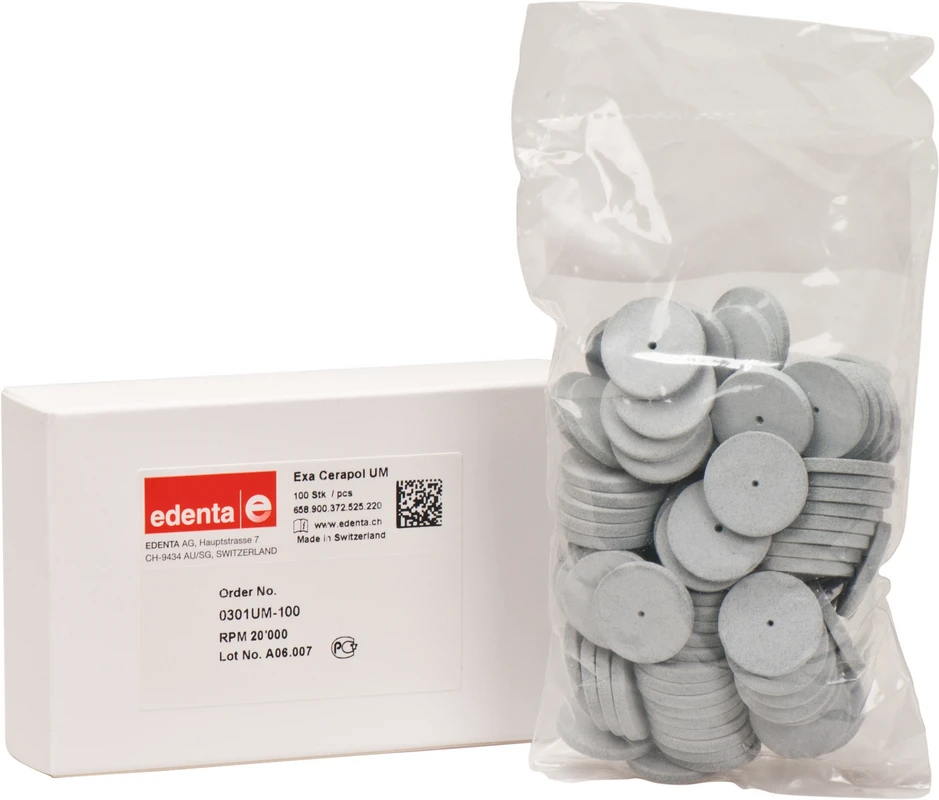Exa Cerapol Packung 100 Stück unmontiert, hellgrau, Figur 372, 3 mm, ISO 220