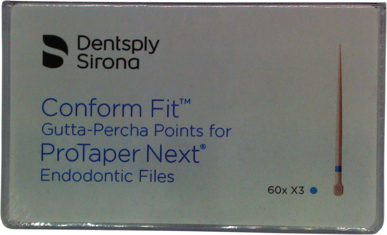 ProTaper Next® Conform Fit™ Guttaperchaspitzen Packung 60 Stück X3 ProTaper Next® Conform Fit™ Guttaperchaspitzen Dentsply Sirona