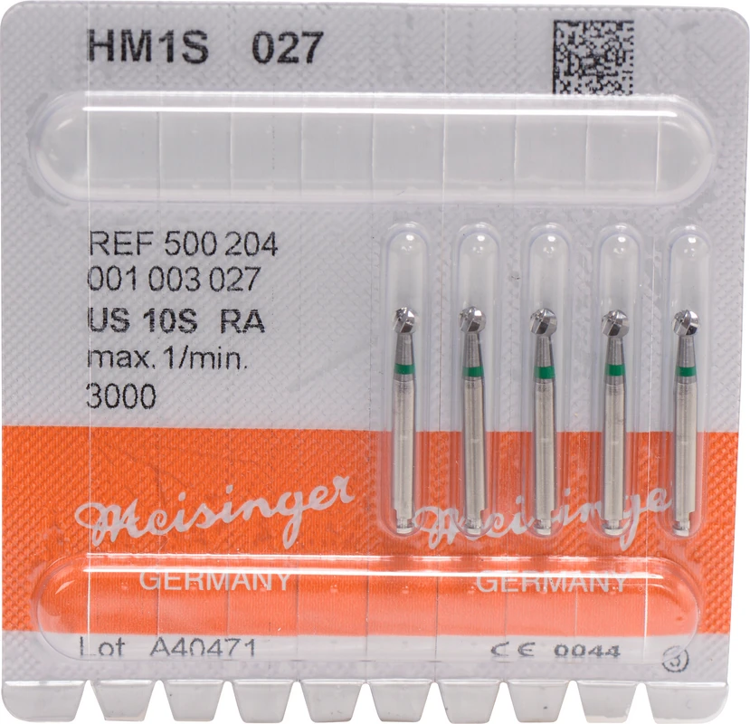 HM-Bohrer 1S Packung 5 Stück schnittfr. Verz., grün, RA, Figur 001, ISO 027