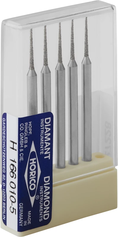 Diamantschleifer H 166 Packung 5 Stück HP, Figur 166, 10 mm, ISO 010