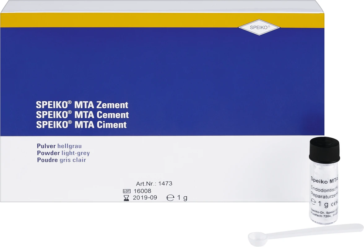 SPEIKO® MTA Zement Packung 1 g Pulver hellgrau, 1 Dosierlöffel