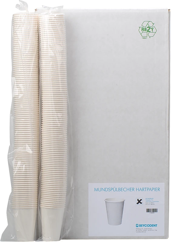 Hartpapierbecher FSC Karton 2.000 x 180 ml Stück kompostierbar, weiß