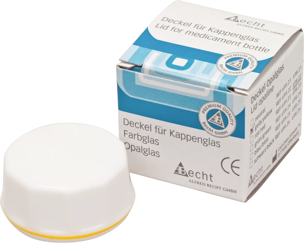 Kappengläser aus Simplex-Opalglas Becht