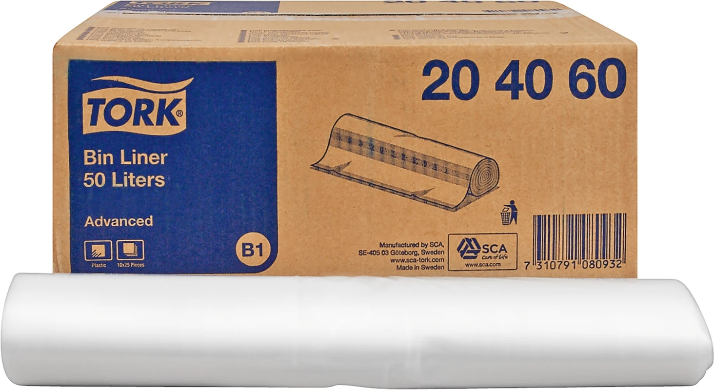 TORK® Abfallsäcke Karton 10 x 25 Tüten, 50 l