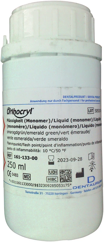 Orthocryl® Flüssigkeit Flasche 250 ml Flüssigkeit smaragdgrün