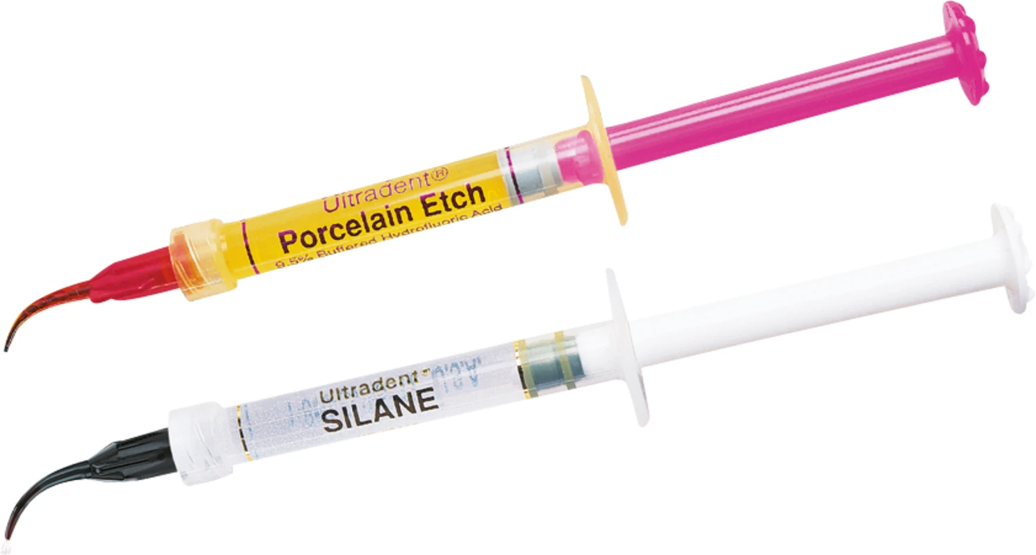 Ultradent™ Porcelain Etch & Silane Nachfüllpackung 2 x 1,2 ml Spritze Etch