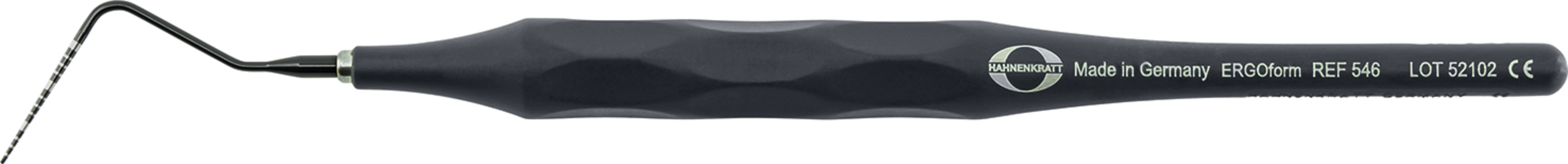 BLACK PSI-Parodontometer Stück mit Skalierung 1 mm (1-15 mm), ERGOform 134&deg; Griff, anthrazit