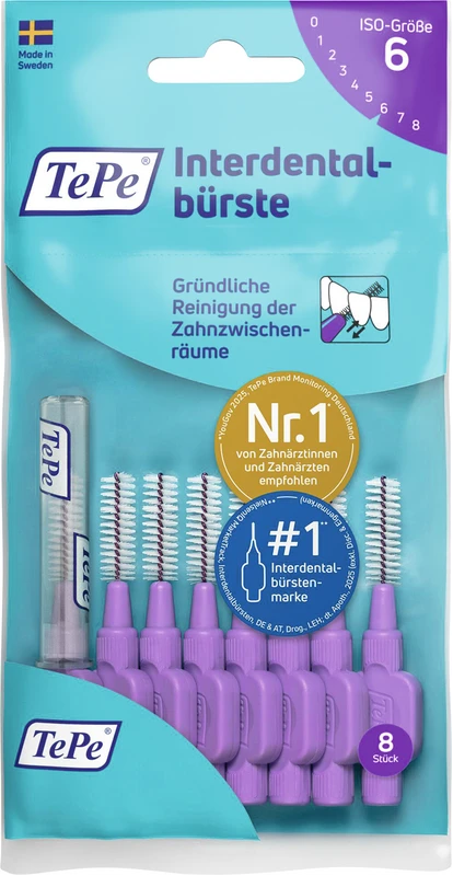 TePe® Interdentalbürsten Original Packung 8 Stück lila, Ø 1,1 mm