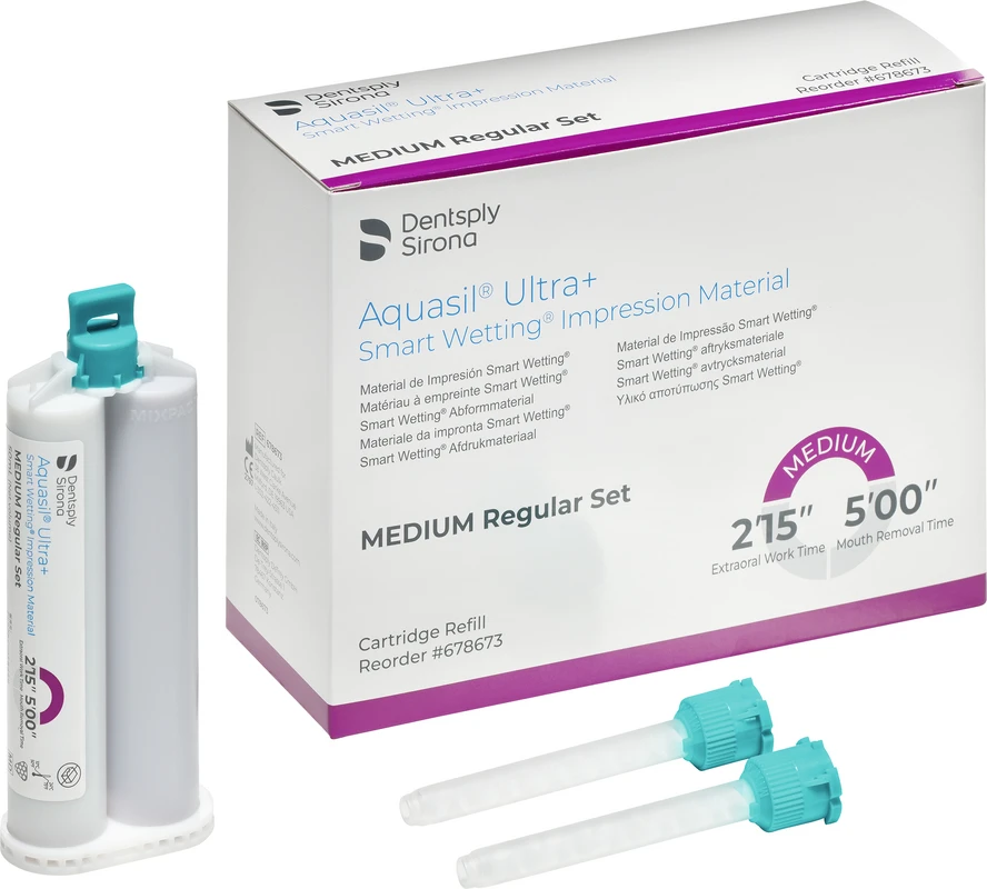 Aquasil® Ultra+ Nachfüllpackung 4 x 50 ml Doppelkartusche Medium Regular Set, Zubehör