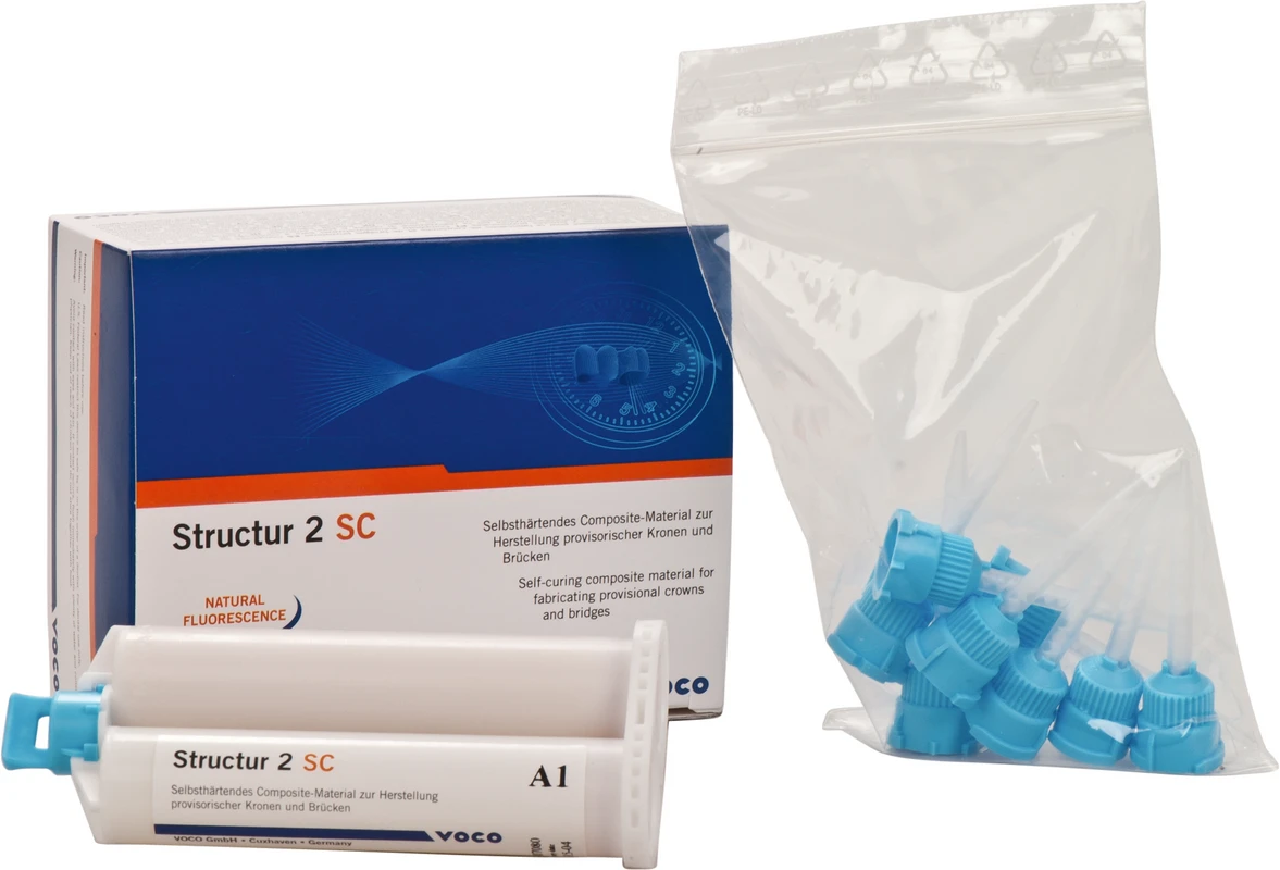Structur 2 SC Packung 75 g Doppelkartusche A1, Mischkanülen Typ 6 SONICflex crown extension KaVo