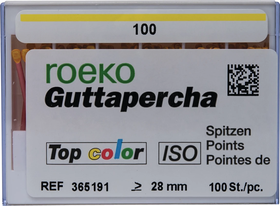 roeko Guttapercha Spitzen Top color Packung 100 Stück ISO 100