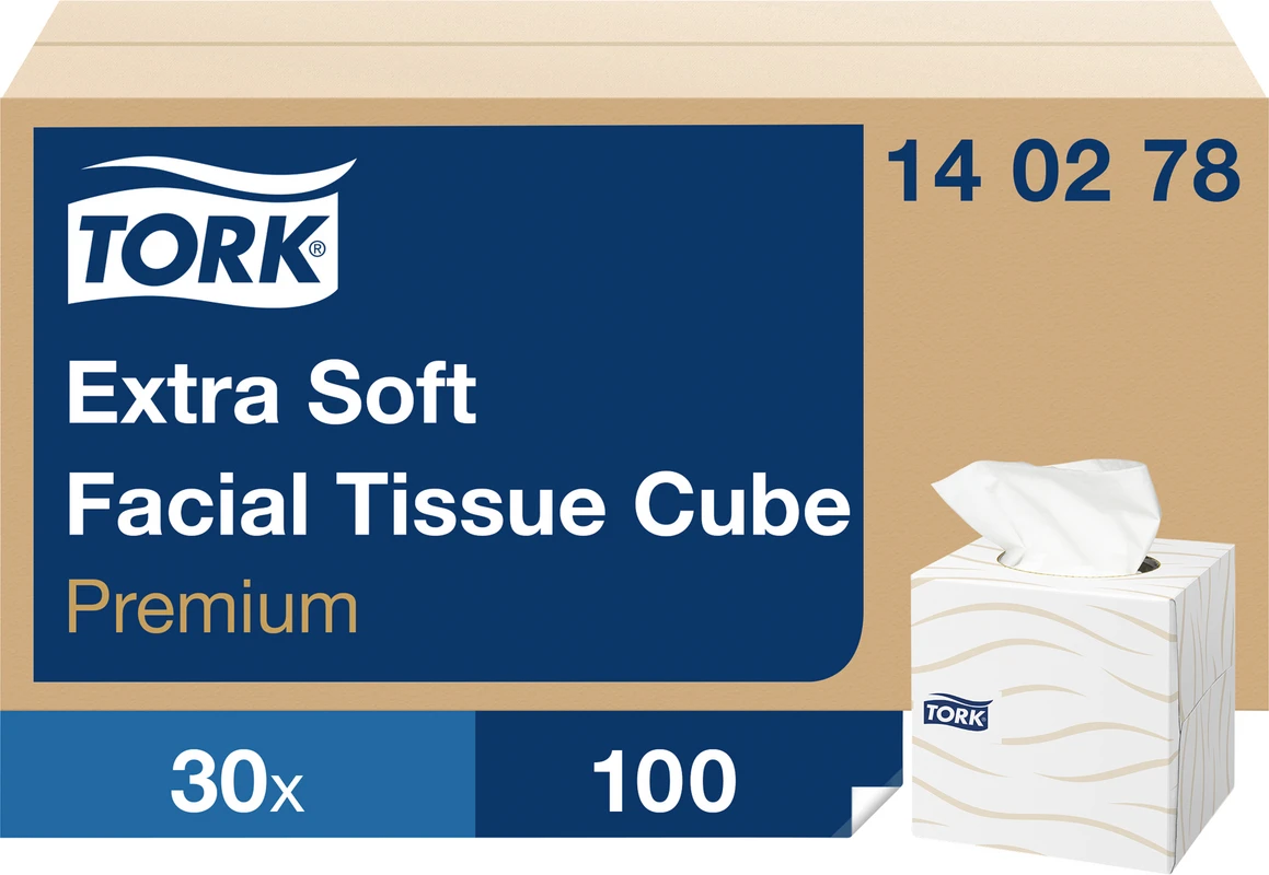 TORK® Premium Kosmetiktuchwürfel Packung 100 Stück 2-lagig, weiß