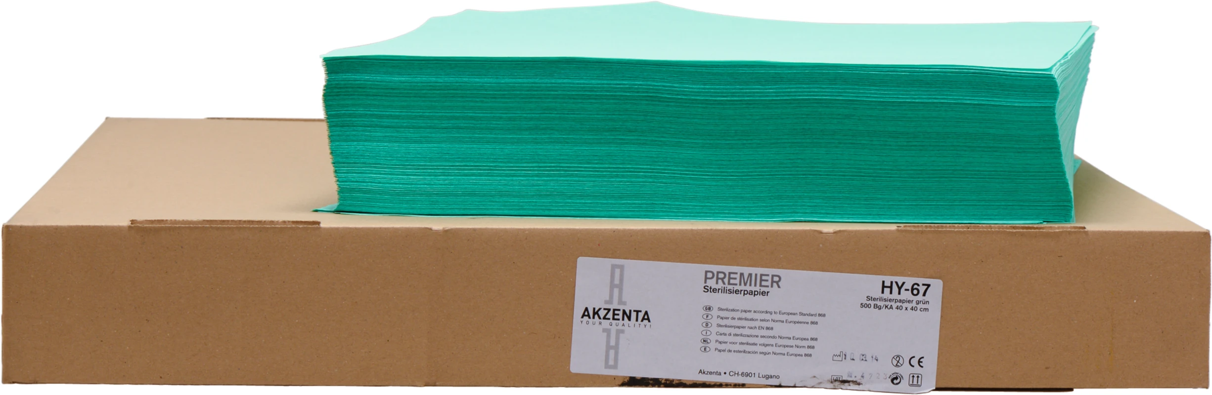 TOP SAFE Karton 500 Stück grün, 40 x 40 cm TOP SAFE Akzenta