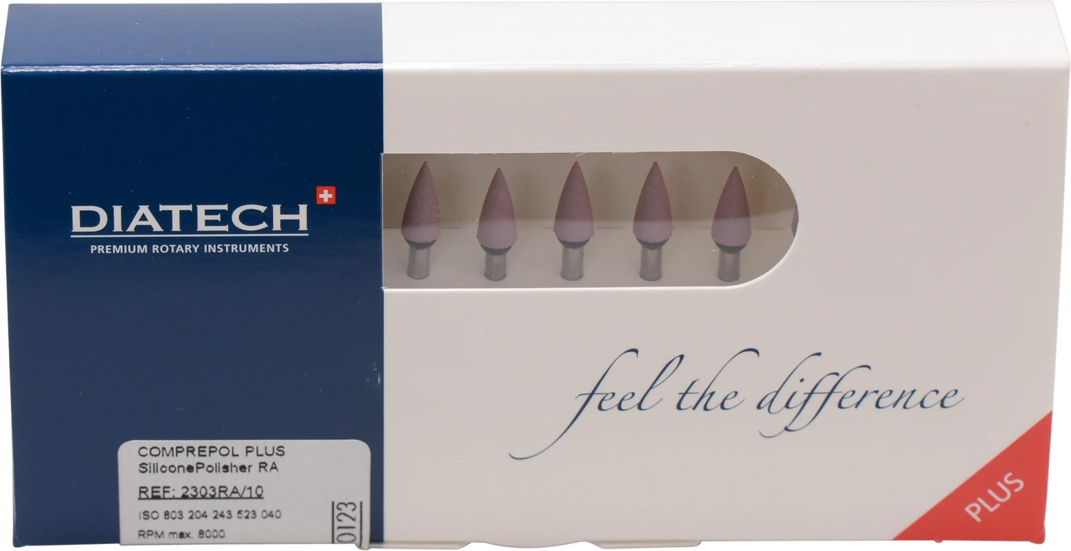 DIATECH COMPREPOL PLUS Packung 10 Stück helllila, RA, Figur 243 Flamme, 10 mm, ISO 040