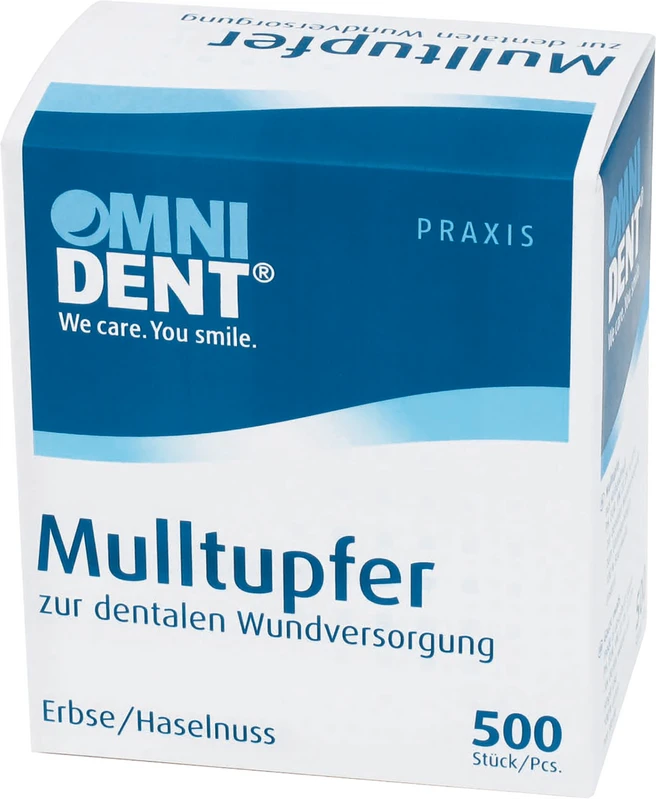 Omni Mulltupfer Packung 500 Stück Erbse