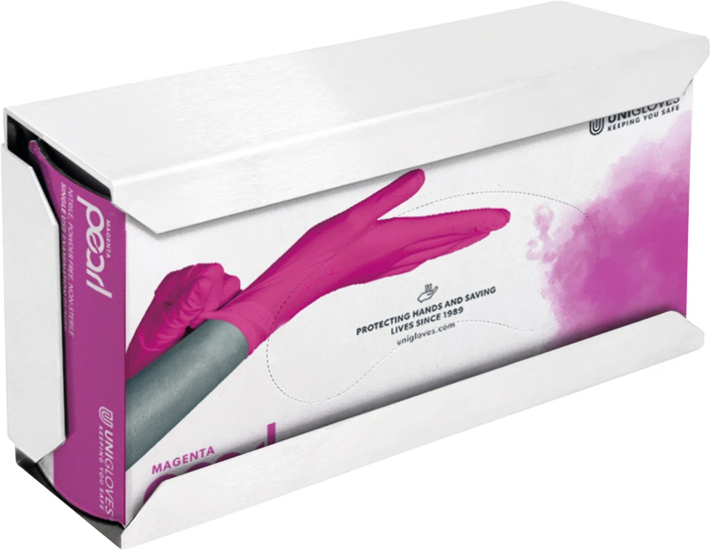 UNIGLOVES® Handschuhhalterung Stück klein, H: 13 cm x T: 7,5 cm x B: 25 cm, weiß