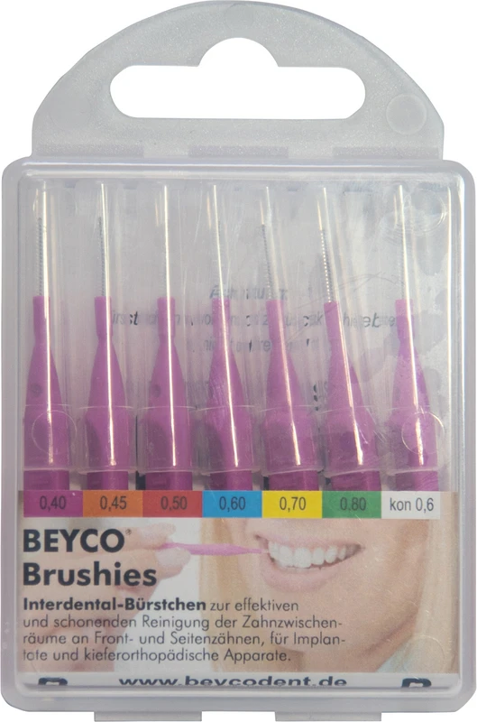 Beyco Brushies Praxispackung 10 x 7 Stück pink Ø 0,4 mm