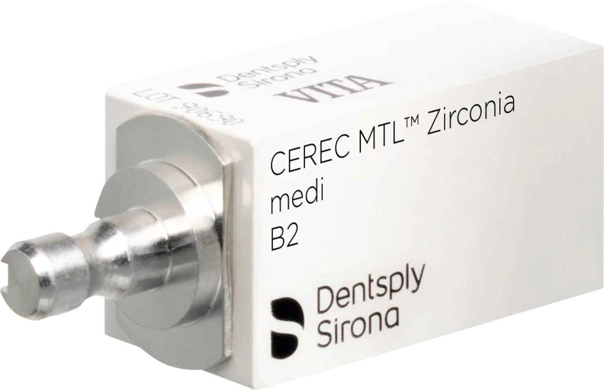 CEREC MTL™ Zirconia Packung 2 Stück medi B2 CEREC MTL™ Zirconia Dentsply Sirona