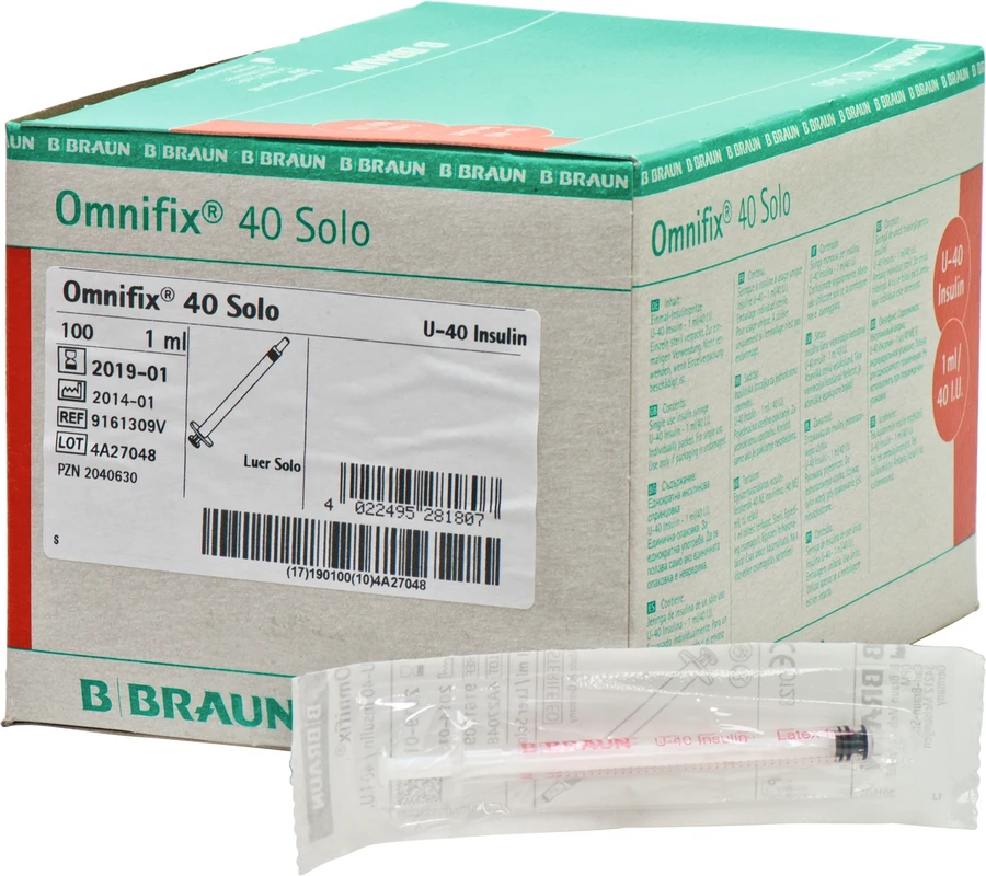 Omnifix® 40 Solo Packung 100 Stück 1 ml, ohne Kanüle