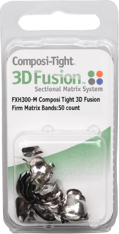 Composi-Tight 3D Fusion Firm Packung 50 Stück 6,1 mm, für Molare mit subg. Vertiefung (mit Lasche 7,7 mm)