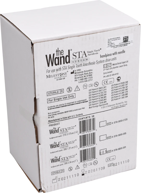 The Wand STA Packung 50 Handstücke, 50 Kanülen braun, 30G 1"