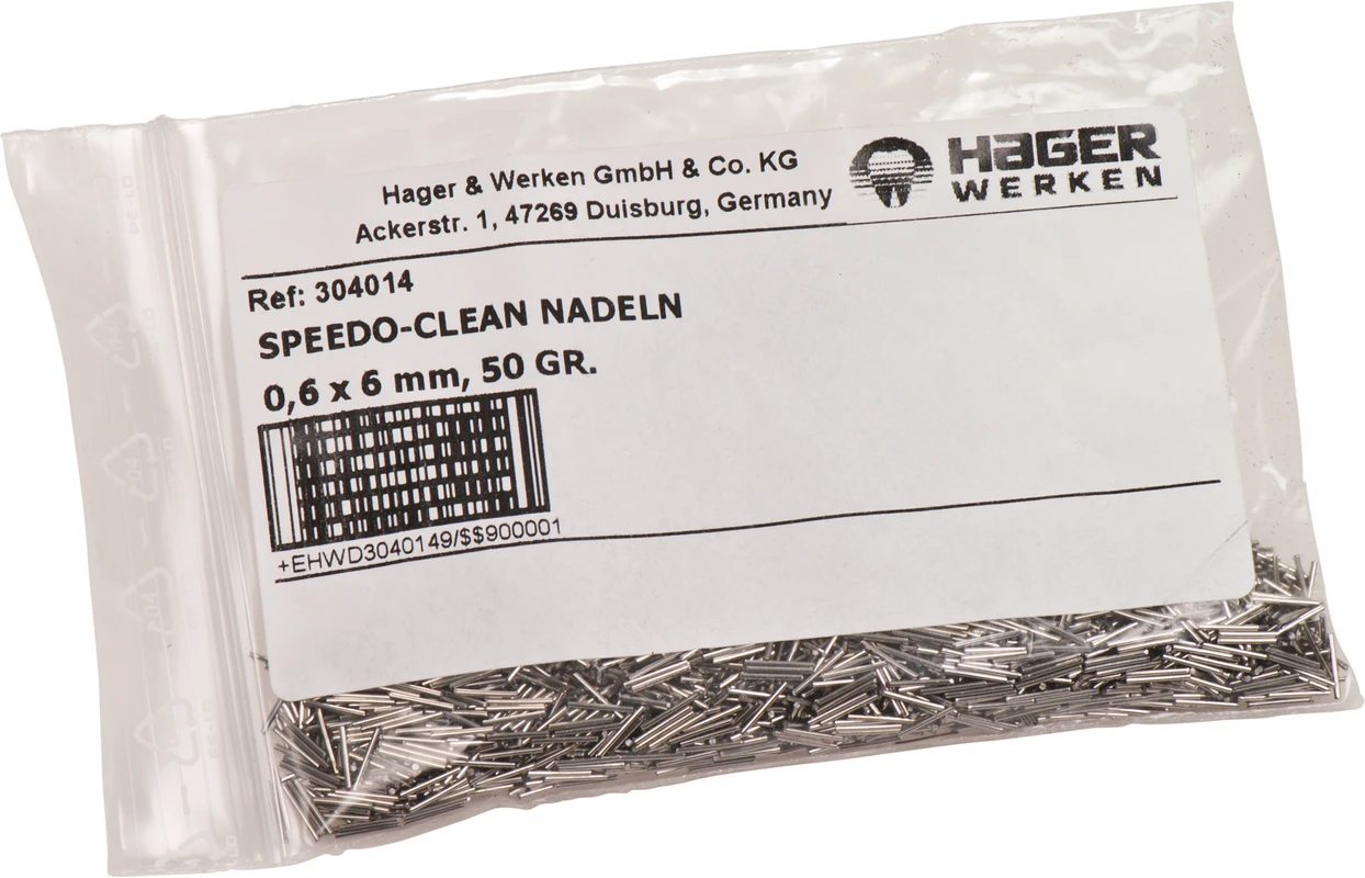 Speedo Clean® Poliernadeln Packung 50 g, Ø 0,6 mm