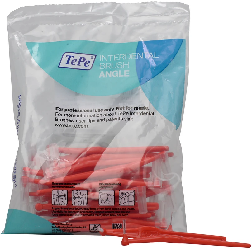TePe® Interdentalbürsten Angle™ Packung 25 Stück rot, Ø 0,5 mm