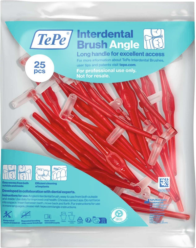 TePe® Interdentalbürsten Angle™ Packung 25 Stück rot, Ø 0,5 mm