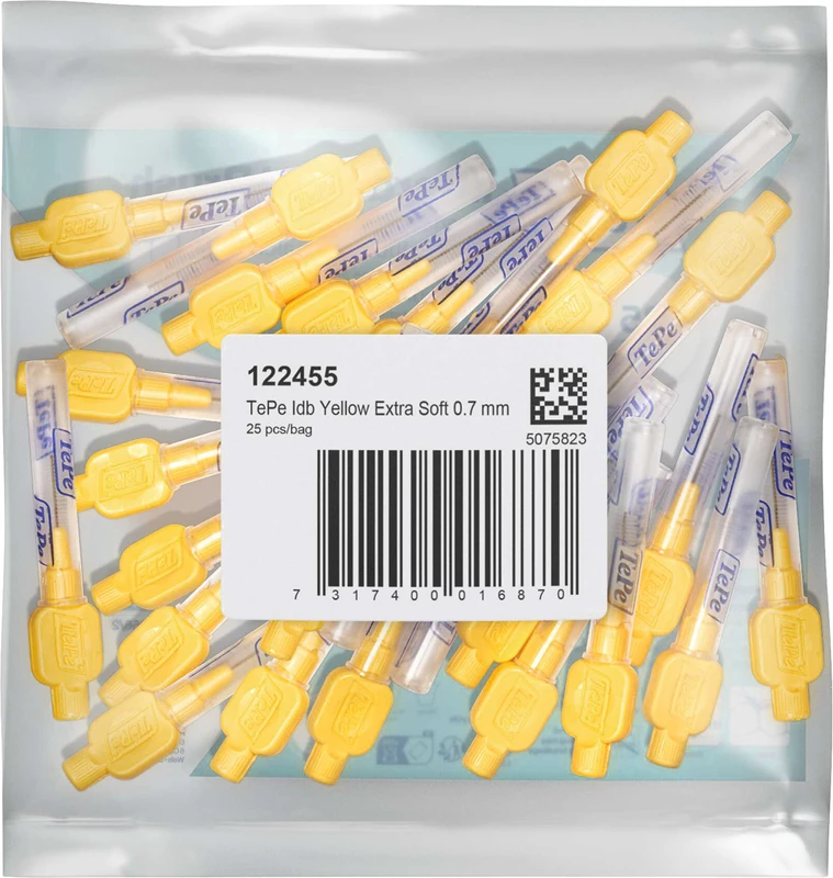 TePe® Interdentalbürsten Extra Soft Packung 25 Stück gelb, Ø 0,7 mm