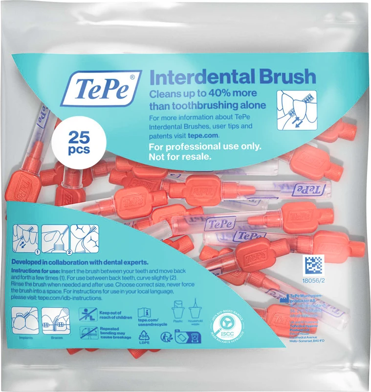 TePe® Interdentalbürsten Extra Soft Packung 25 Stück rot, Ø 0,5 mm