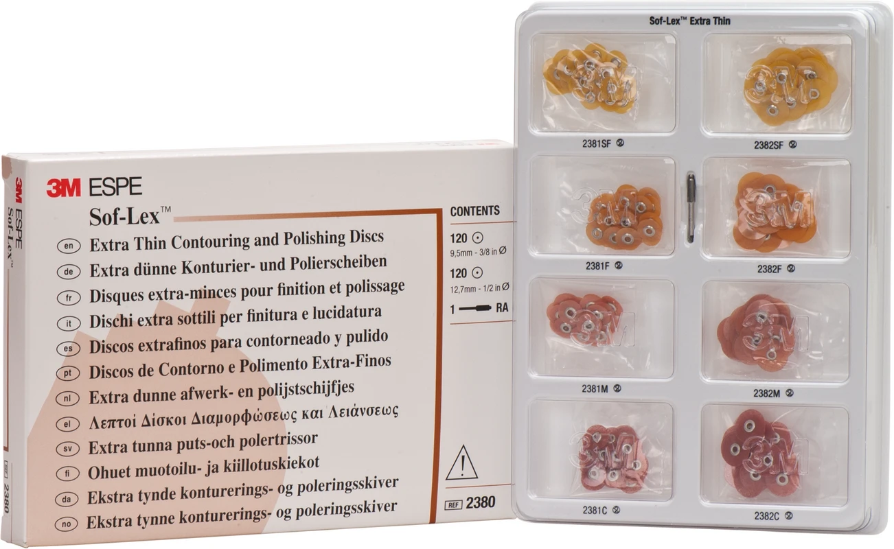 Sof-Lex™ Ausarbeitungs- und Polierscheiben Intro Kit XT 240 Scheiben, 1 Mandrell RA
