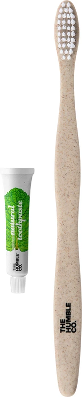 Humble Brush Pflanzenbasierte Zahnbürste Set soft mit Zahnpasta
